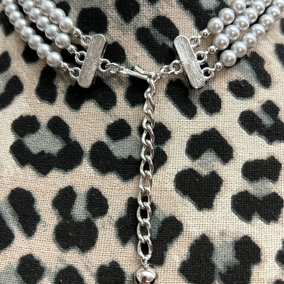 Triple Strand Pearl Necklace - Picture 2 of 3